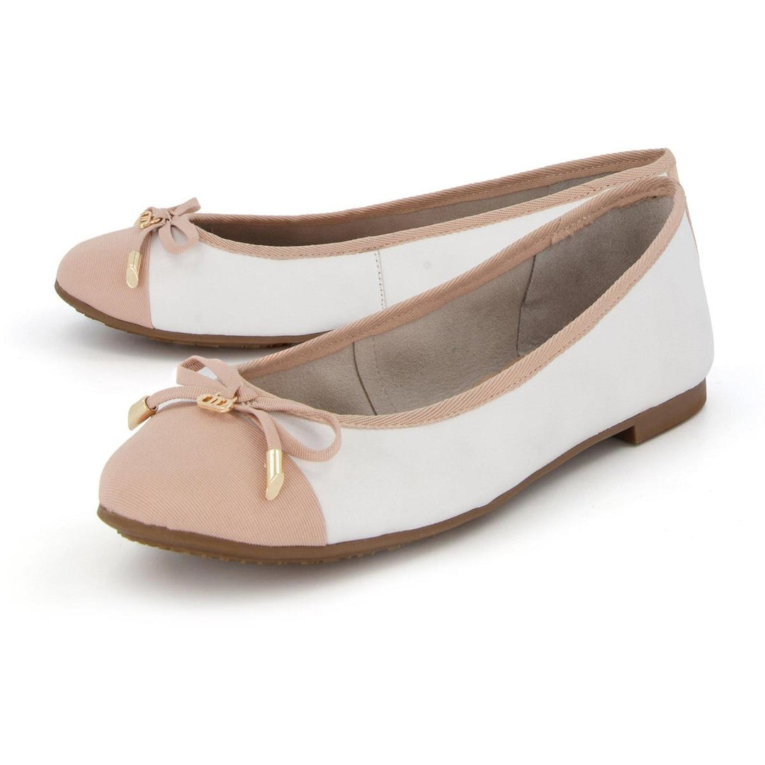 Dune Hartlyn Ballerina Shoes White