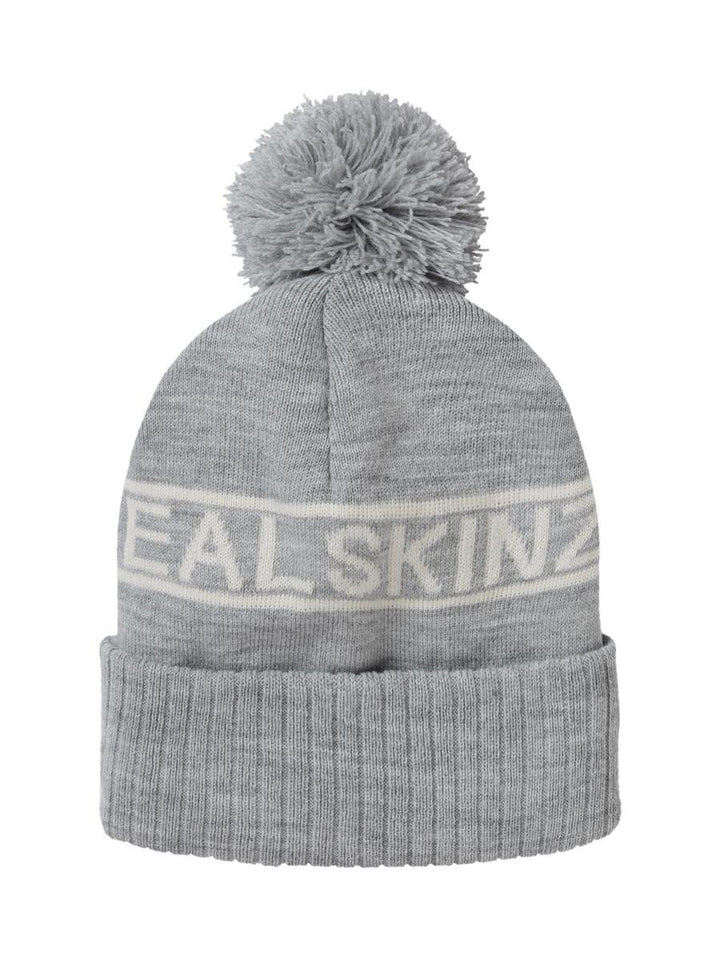 Sealskinz Heacham Waterproof Cold Weather Icon Bobble Hat Grey/ Cream Unisex HAT