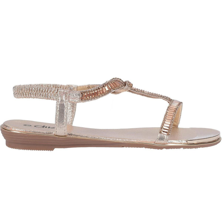 Divaz Roxy Slip On Sandal Gold