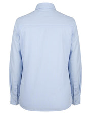 Hoggs of Fife Bonnie II Ladies Cotton Shirt Light Blue Stripe