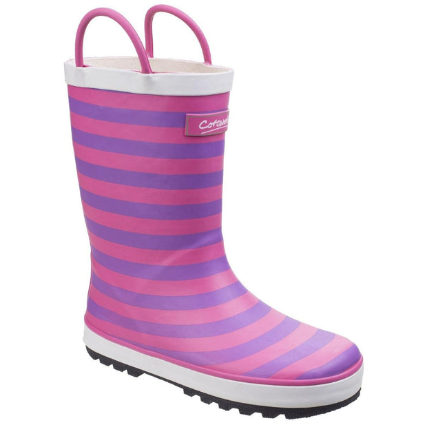 Cotswold Captain Stripy Wellies Pink