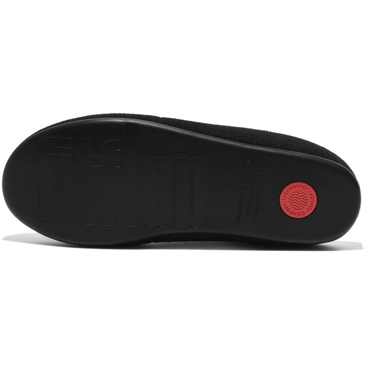 Fit Flop Chrissie II Haus Felt Slippers All Black