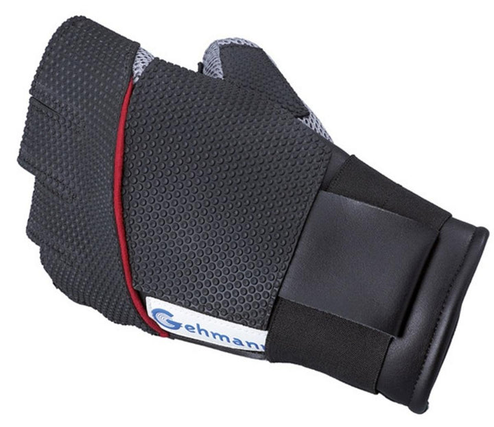 Bisley 465 Half Cover Glove Grey Red R/H Shooter by Gehmann