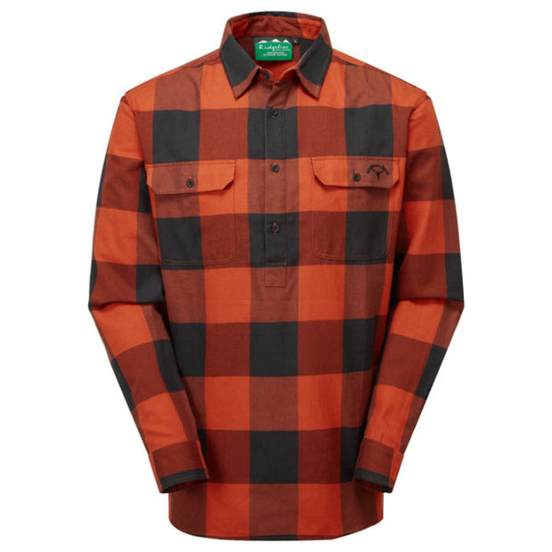 Ridgeline Mens Yukon Organic Cotton Shirt - Rust