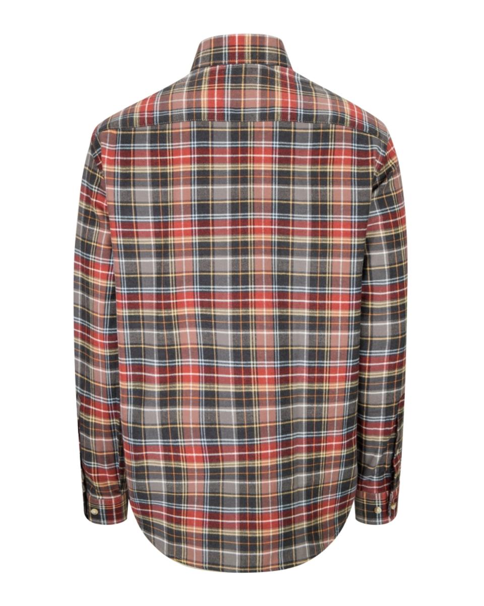 Hoggs of Fife Pitlochry Flannel Shirt Chestnut Check S