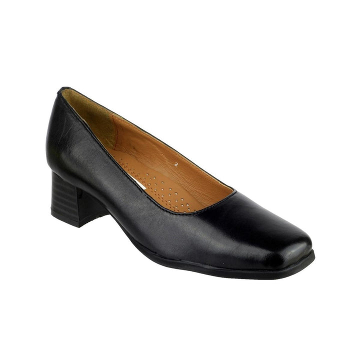 Amblers Walford Ladies Wide Fit Court Black