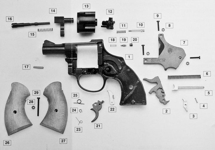 Bisley 13 - Spare Drum Handle for Olympic 5 Revolver SELL BFR38DA