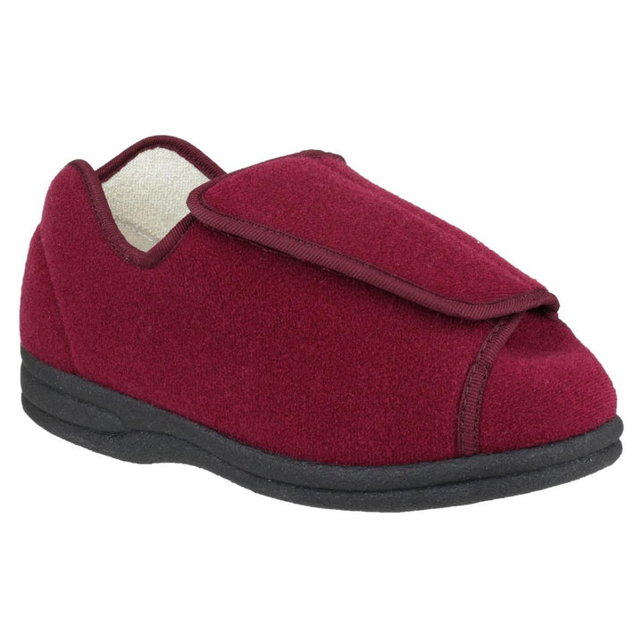 Mirak Fife Touch Fastening Slipper Wine
