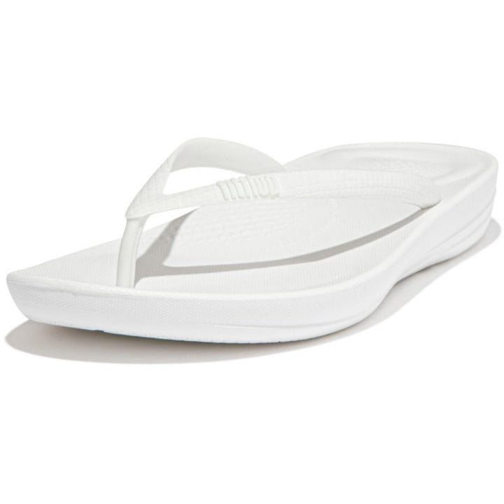 Fit Flop iQushion Ergonomic Flip Flops Urban White