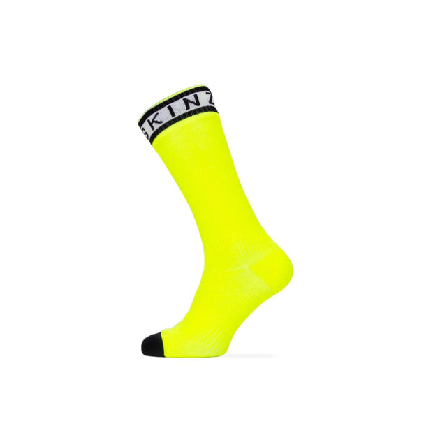 Sealskinz Waterproof Warm Weather Mid Length Sock with HydrostopNeon Yellow/Black/WhiteUnisex