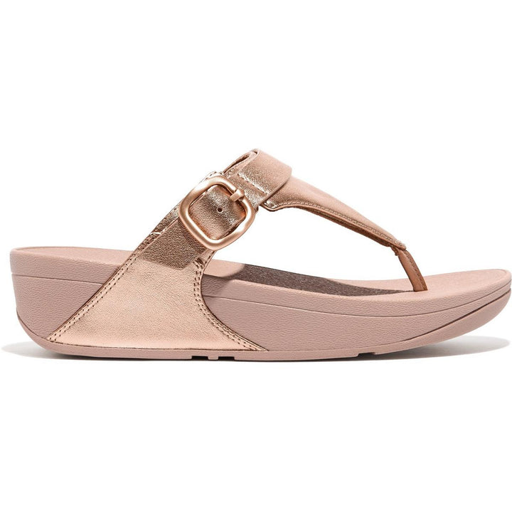 Fitflop Lulu Adjustable Toe Post Sandals Rose Gold