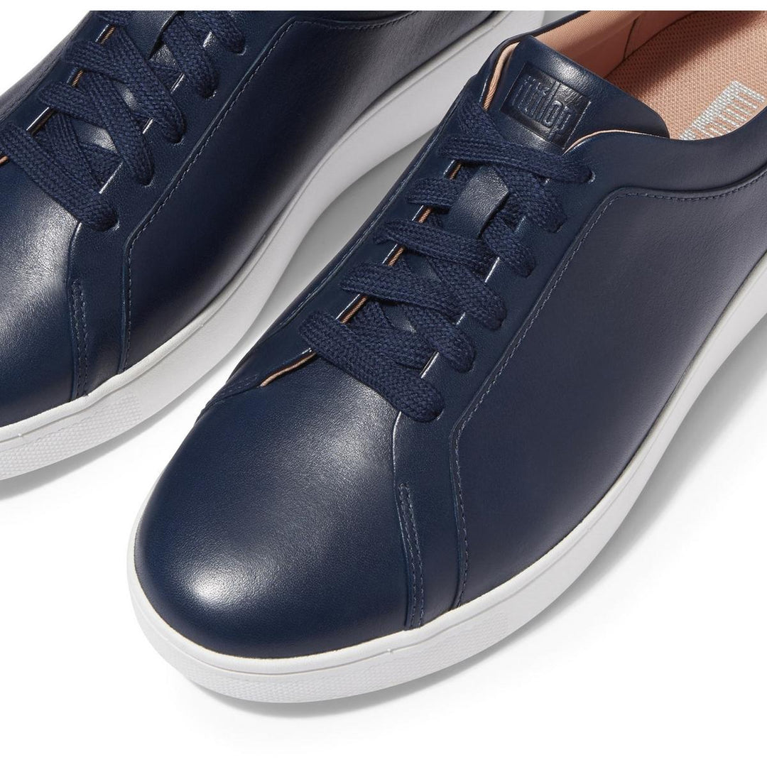 Fitflop Rally Leather Trainers Midnight Navy