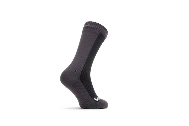 Sealskinz Starston Waterproof Cold Weather Mid Length Sock Black/Grey Unisex SOCK