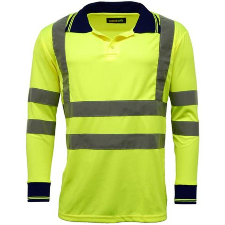 Standsafe Standsafe HV005 Hi Vis Long Sleeve Polo Shirt