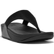 Fitflop Lulu Shimmerlux Toe Post Sandals All Black