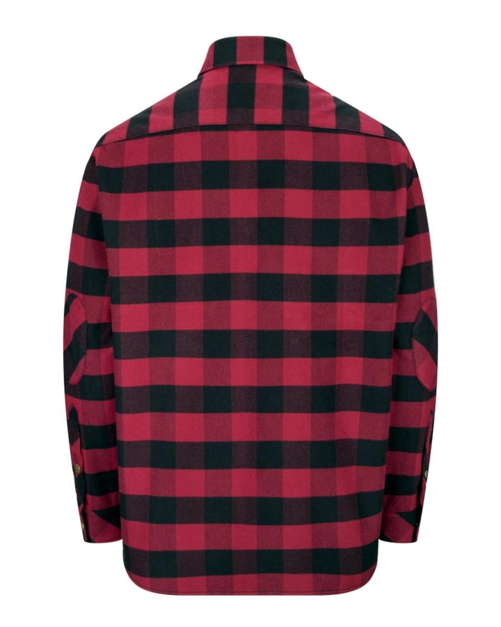 Hoggs of Fife Tentsmuir Heavyweight Flannel Shirt Red/Black Check S