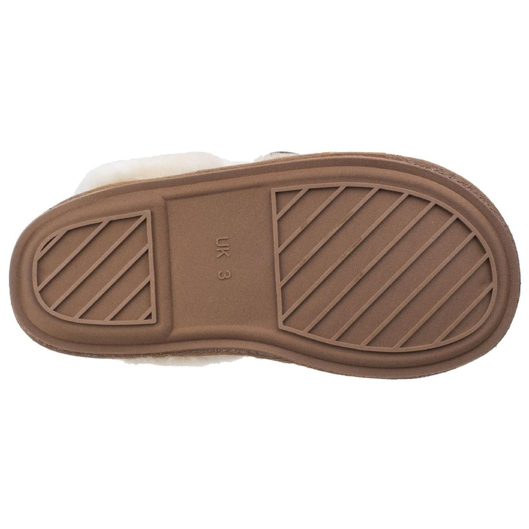 Cotswold Lechlade Sheepskin Mule Slipper Chestnut