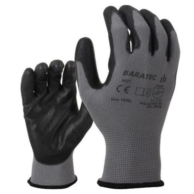 Game 12 x Baratec Protective Nitrile Coated Grip Glove with Elactic Wrist