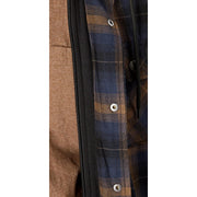 Dickies Fleece Hood Flannel Shirt Jacket Navy/Brown