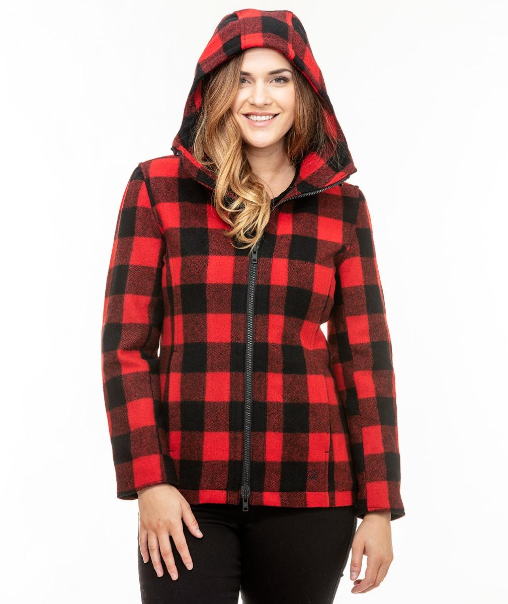 Swanndri Seattle Hoodie Red/Black Check