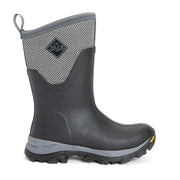 Muck Boots Arctic Ice Mid Wellingtons Black/Grey Geometric