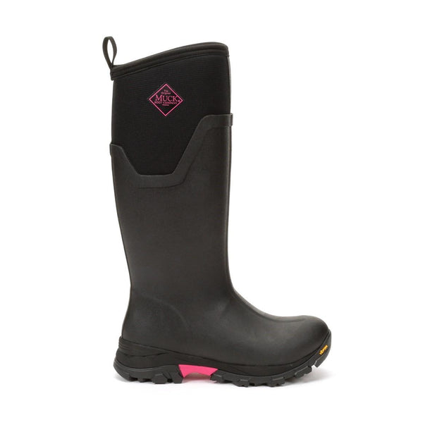 Muck Boots Arctic Ice Tall Wellingtons Black/Hot Pink