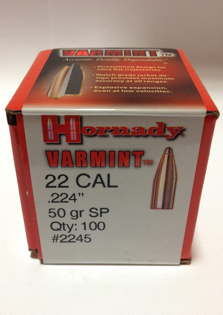 Hornady 22 Cal .224 50 gr SP