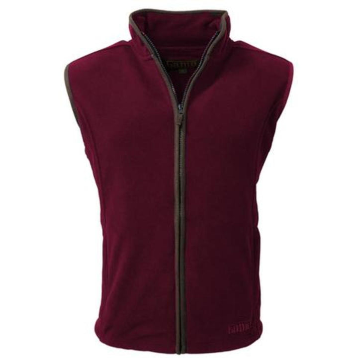 Game Technical Apparel Mens Game Stanton Fleece Gilet - Maroon