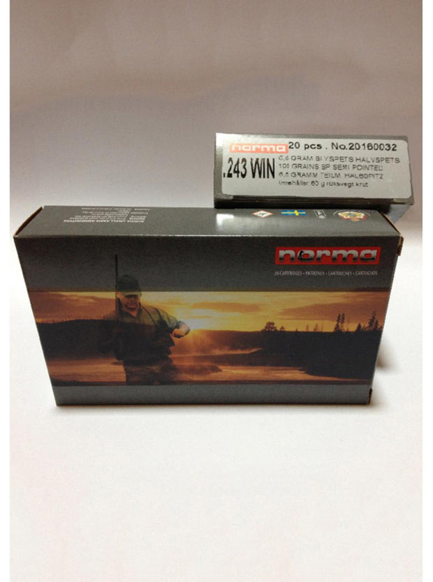 Norma TBD .243 100gr soft point Ammo 20pk (16003)
