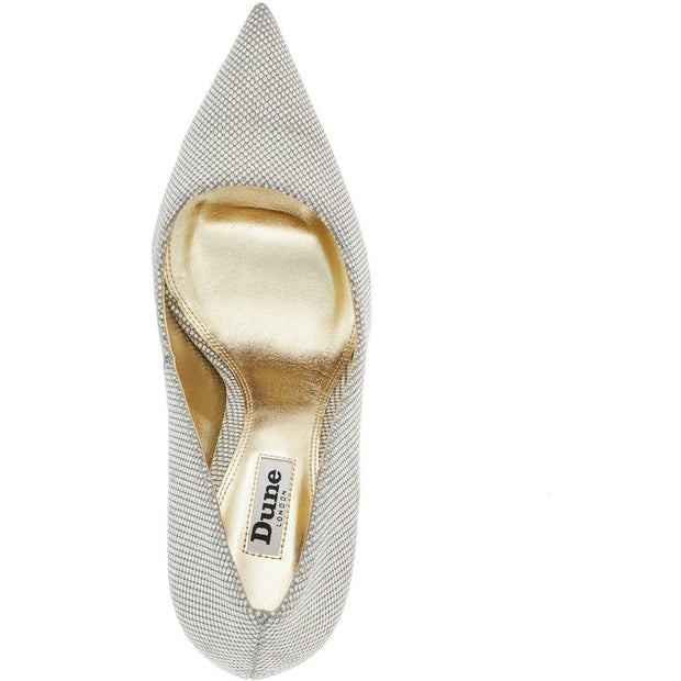 Dune Attention Court Shoes Silver