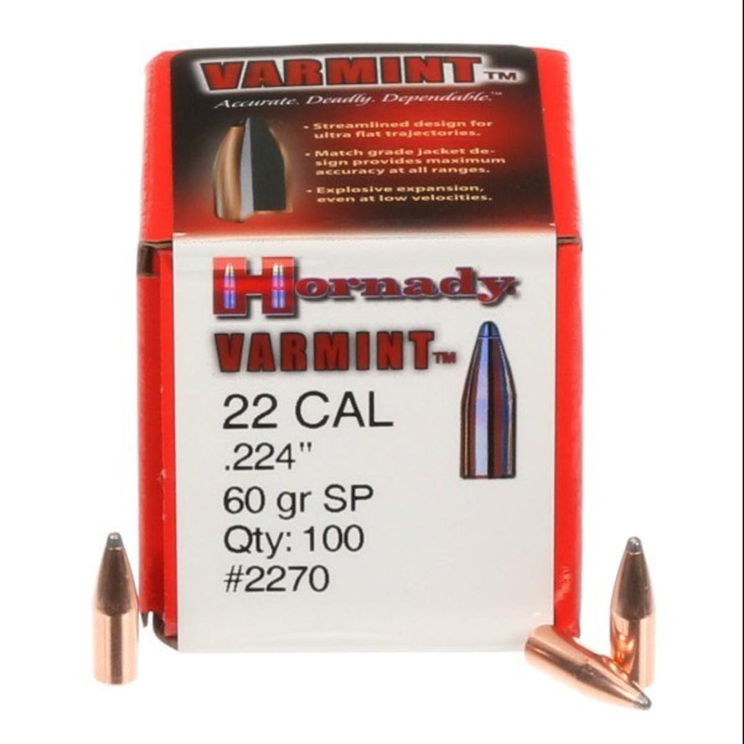 Hornady 22 Cal .224 60 gr SP