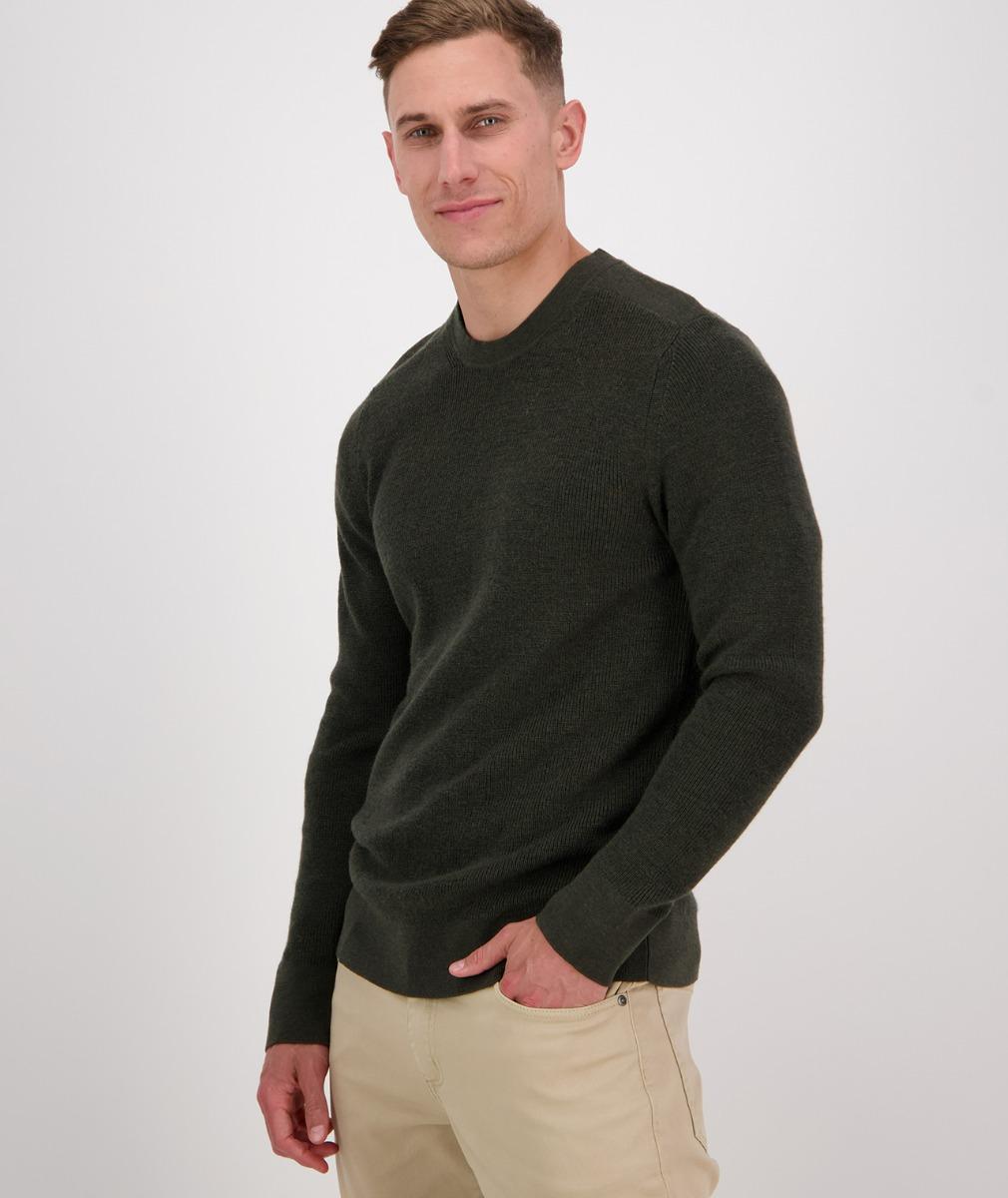 Swanndri Otahu River Crew Neck Merino Forest