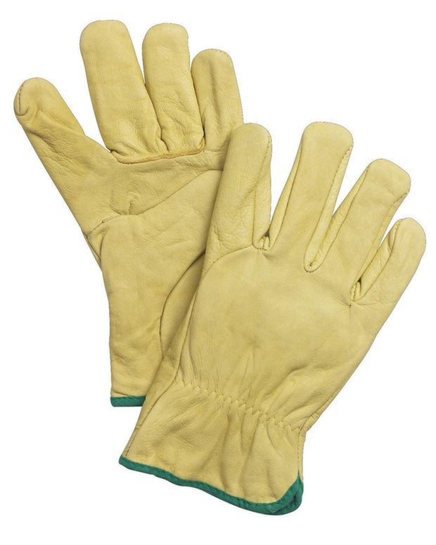 Hoggs of Fife Leather Drivers Gloves Yellow