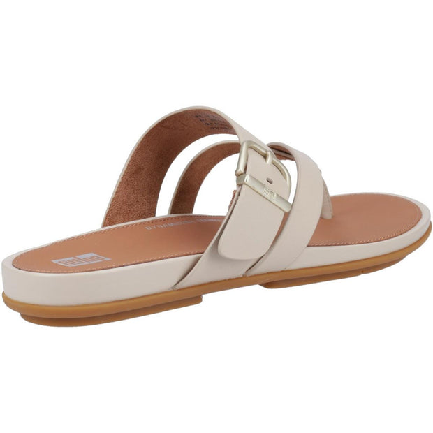 Fitflop Gracie Buckle Toe Post Sandals Stone Beige