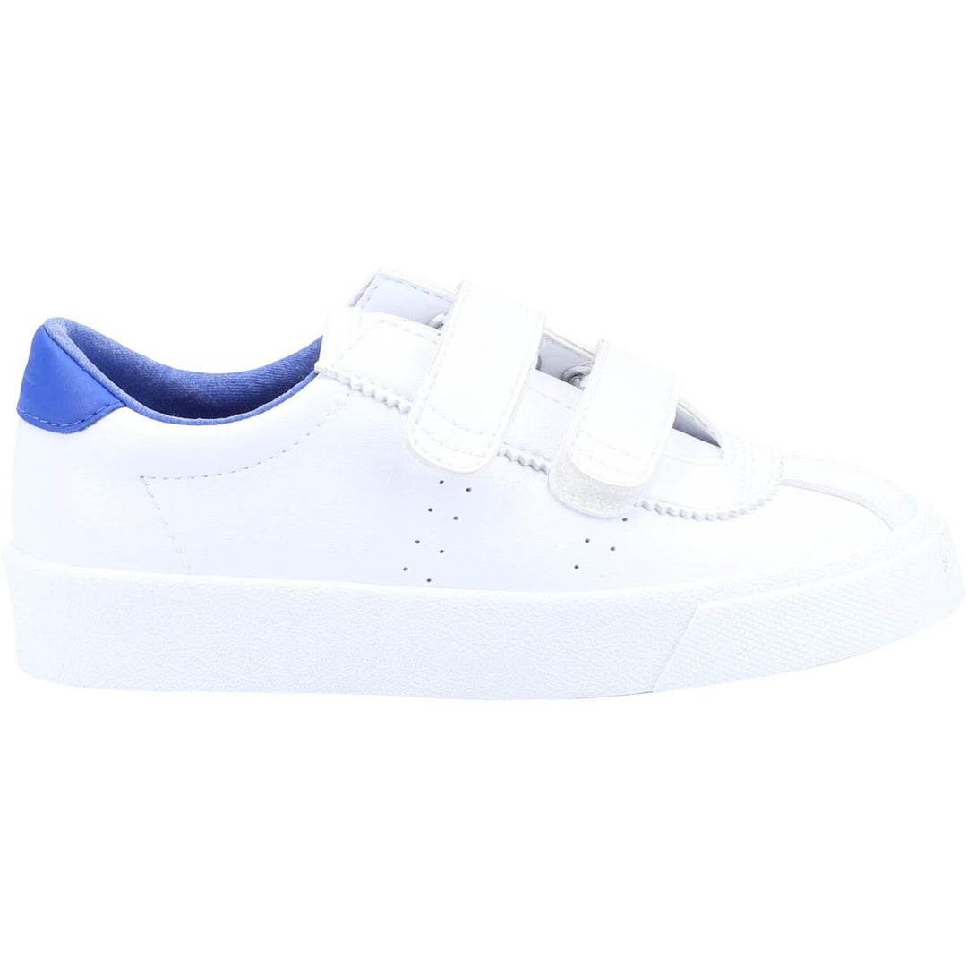 Superga 2843 Club S Straps Vegan Leather Trainers White-Blue Cold