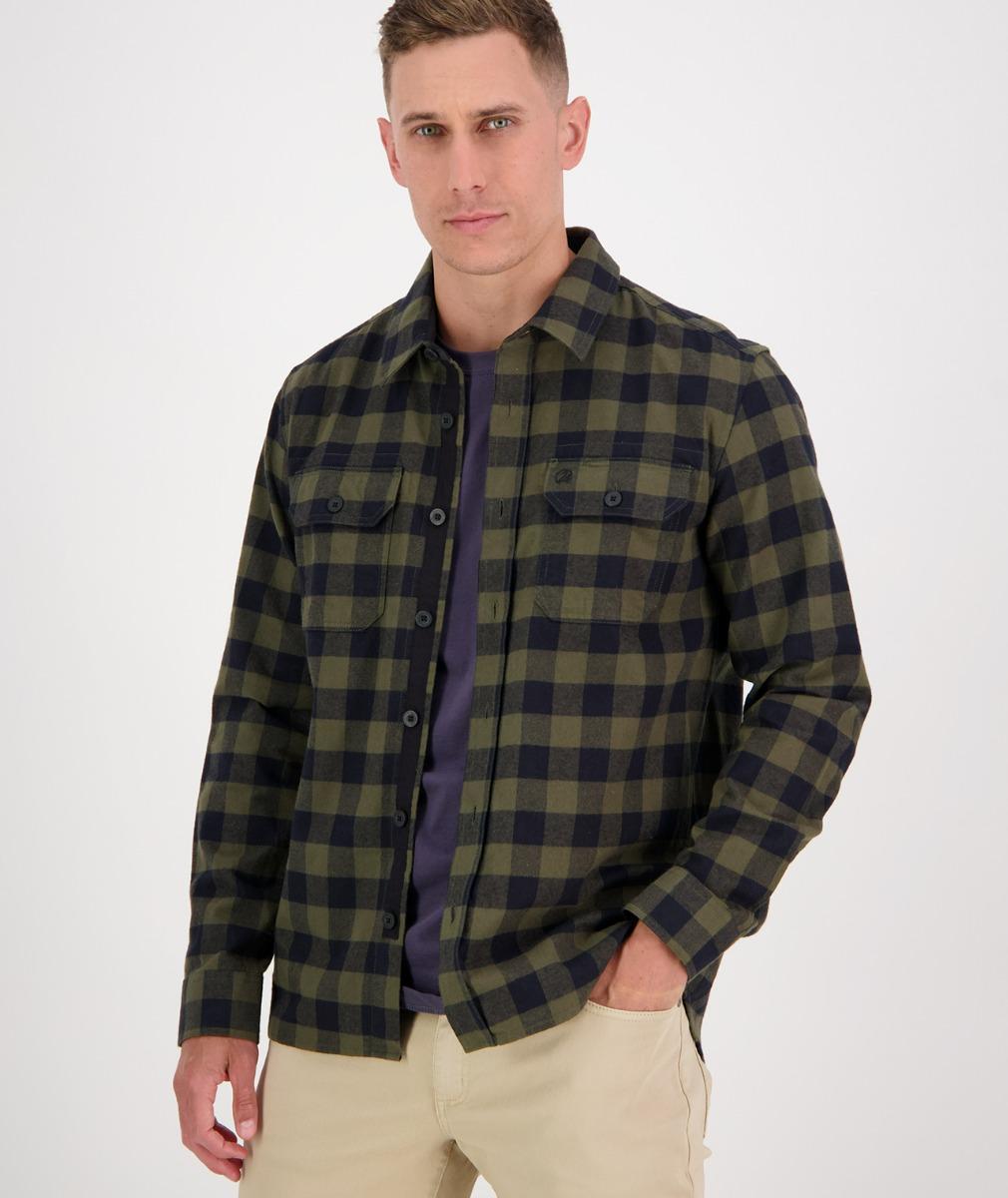 Swanndri Taranaki Tailor Shirt Olive/Navy