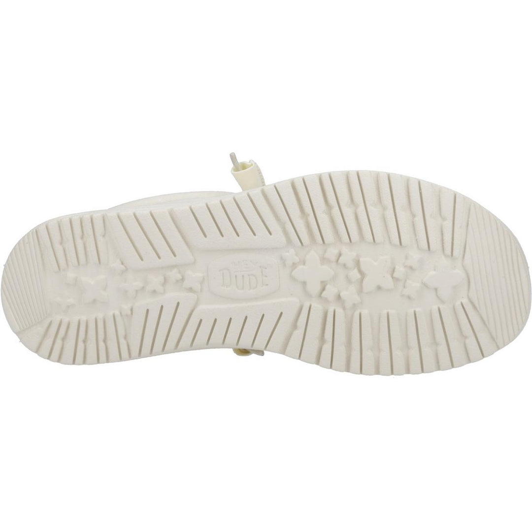 HEYDUDE Wally Canvas Shoe Stone White