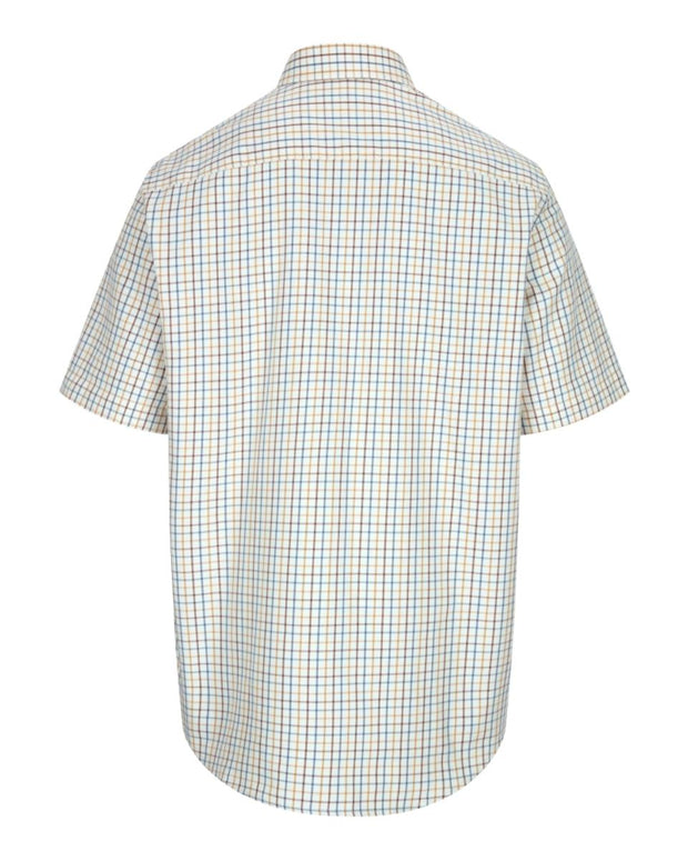 Hoggs of Fife Kessock Short Sleeve Tattersall Shirt - Brown/Blue