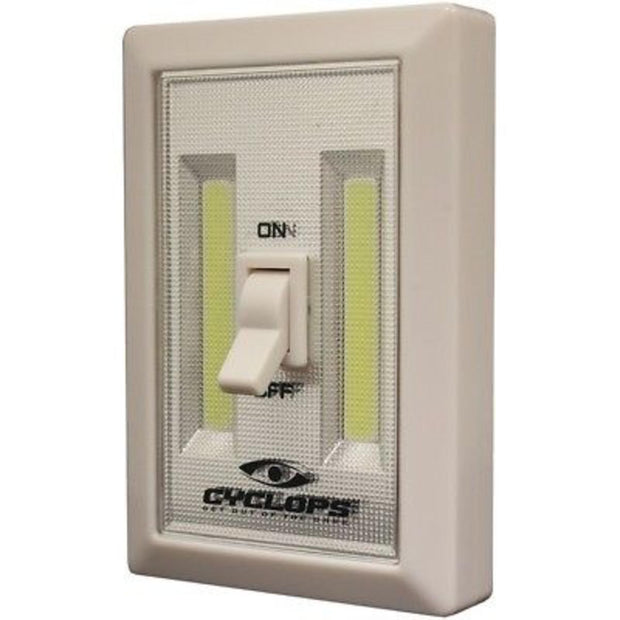 Cyclops 180 Lumen Switch Light LED with 2 AAA Batteries Aluminum Ivory Package of 2