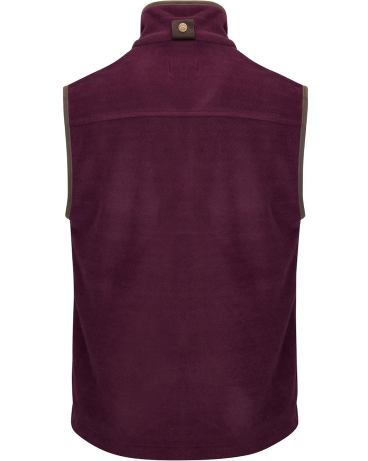 Hoggs of Fife Stenton Technical Fleece Gilet Merlot