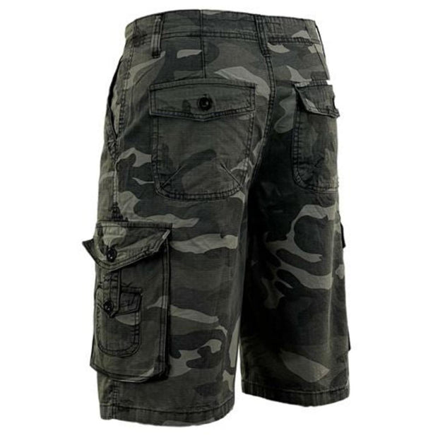 Game Mens Ripstop Camouflage Cargo Shorts