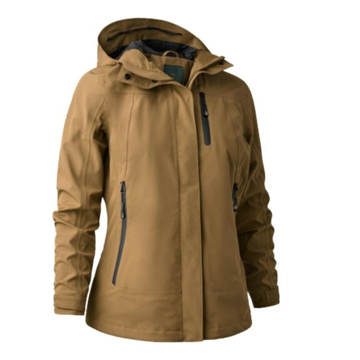 Deerhunter Sarek Shell Jacket with hood - butternut