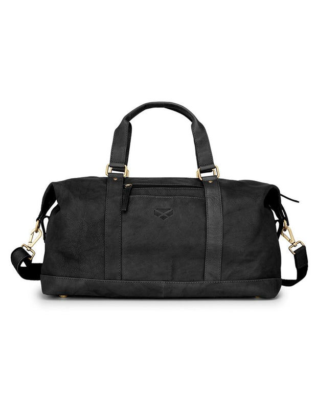 Hoggs of Fife Monarch Leather Carryon Holdall - Black