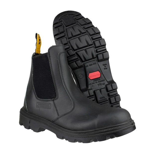 Amblers Safety FS129 Water Resistant Pull on Safety Dealer Boot Black