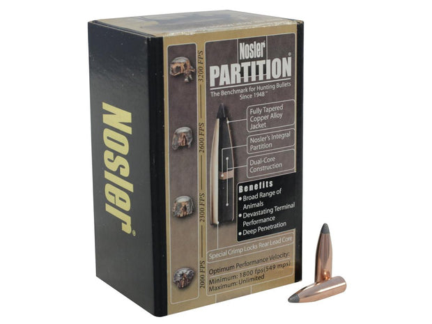 Nosler Partition Projectiles 6mm 85gr Sp Box 50
