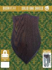 BushWear Solid Oak Roe Skull Shield - Small