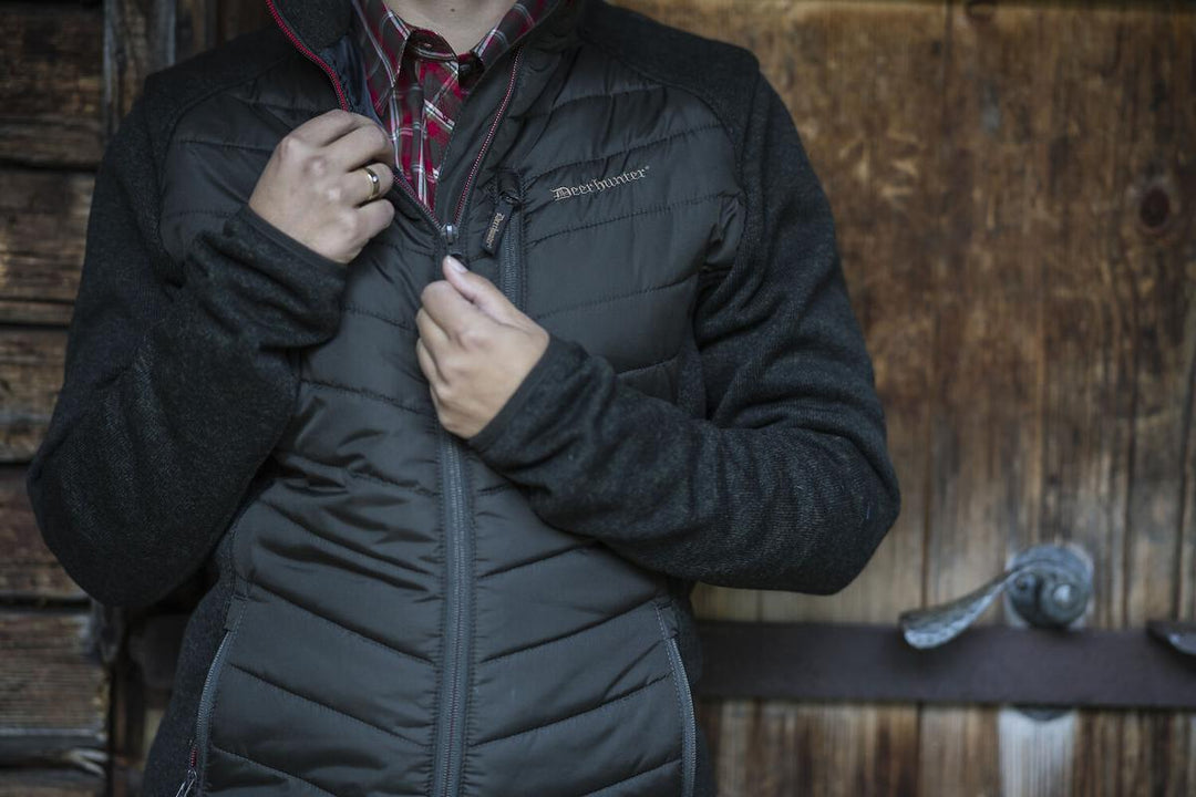 Deerhunter Lady Caroline Padded Jacket with knit Dark Blue