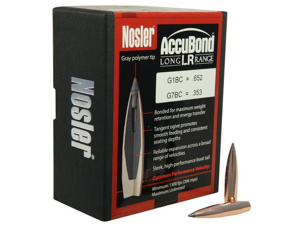 Nosler AccuBond Long Range Projectiles 7mm 168gr SP Box 100