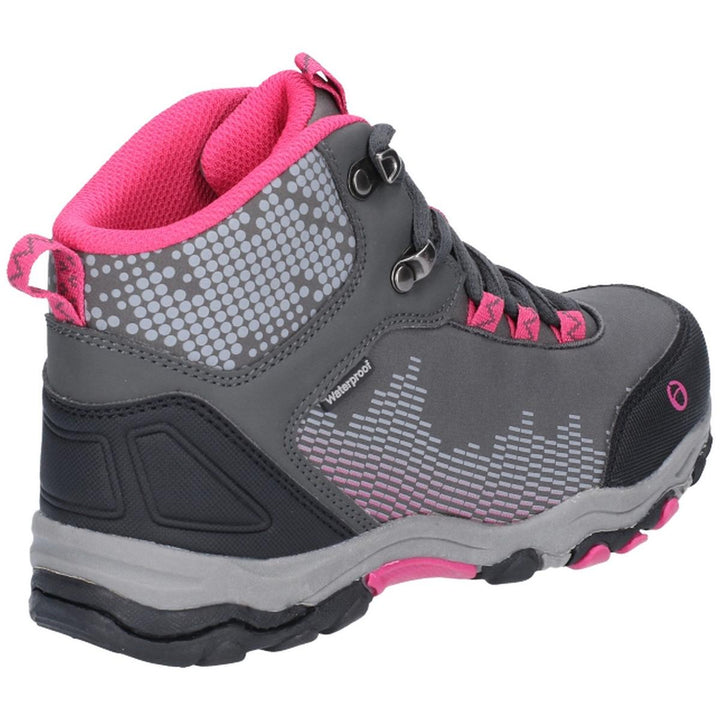 Cotswold Ducklington Lace Up Hiking Waterproof Boot Grey/Pink