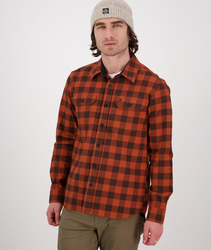 Swanndri Taranaki Tailor Shirt Rust/Brown